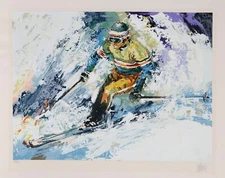 Wayland Moore, Skier II, Screenprint, signed and numbered in pencil
