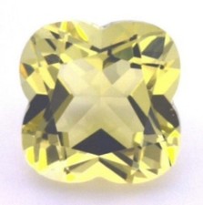 LEMON QUARTZ 10 MM FLOWER CUT ALL NATURAL AAA