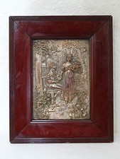 Jugendstil Wandbild Kupfer/Bronze