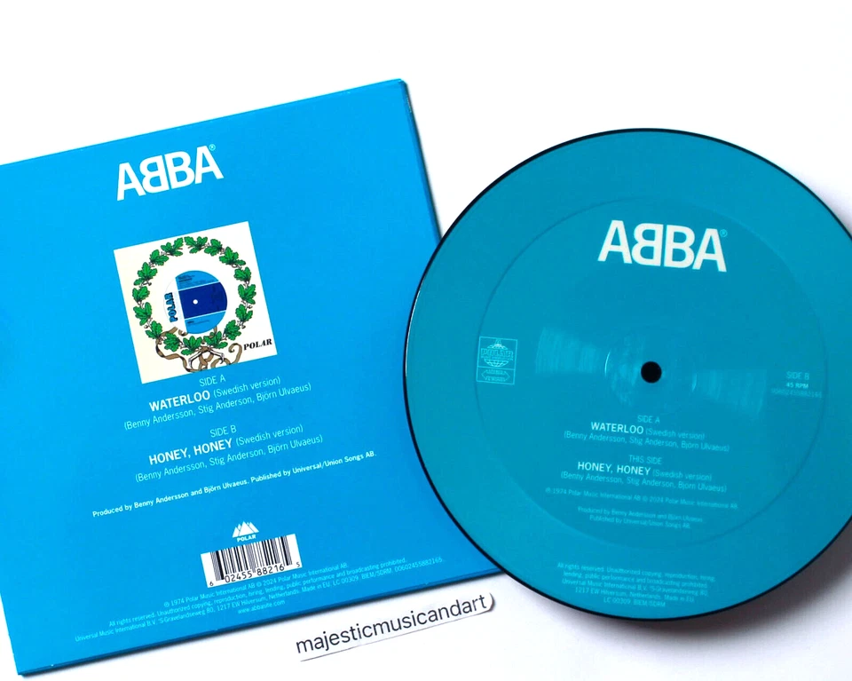 OBSCURE ABBA WATERLOO SWEDISH VERS. PICTURE DISC 7" VINYL HONEY AGNETHA FALTSKOG - Image 3 of 4