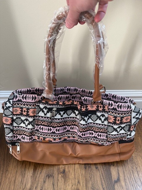 Realer Canvas Weekender Duffle Bag for Women with Toiletry Pouch