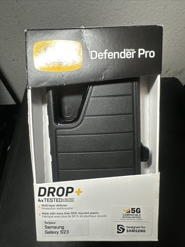 OtterBox Defender Pro Series For Samsung Galaxy S23 Case (Black)