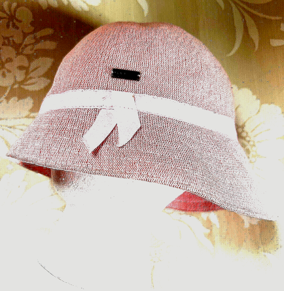 Kangol Pink Knitted Women Brim Hat Ribbon Trim S Sweetcorn lCloche