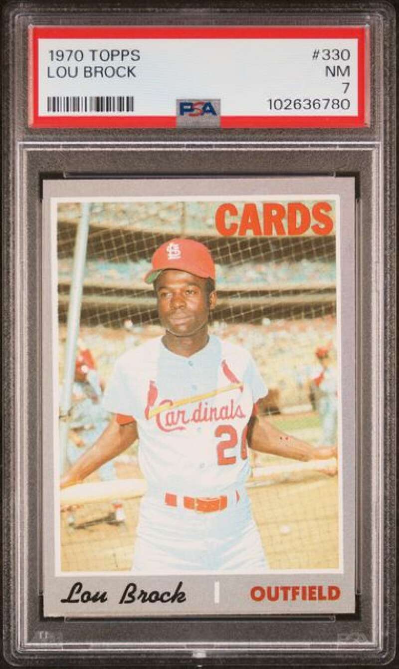 1970 Topps #330 Lou Brock PSA 7 St. Louis Cardinals  (6780)