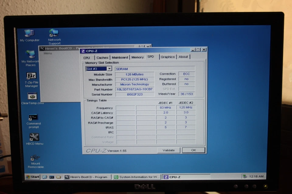 MEMORIA RAM Micron Technology 18LSDT1672AG-10CB7 SDRAM 168 PIN. 128 MB. PC100 - Imagen 3 de 3