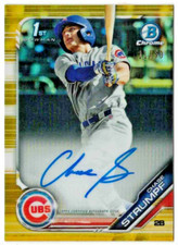 CHASE STRUMPF 2019 Bowman Draft Autograph #CDA-CS GOLD REFRACTOR /50 1st RC AUTO