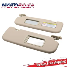 For 2011 2012-2015 Hyundai Elantra Beige Car Sun Visor Right + Left Side Pair