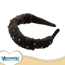 Piece of 1 Rhinestone Faux Crystal Headband Dark Coffee Color 1.57" Wide