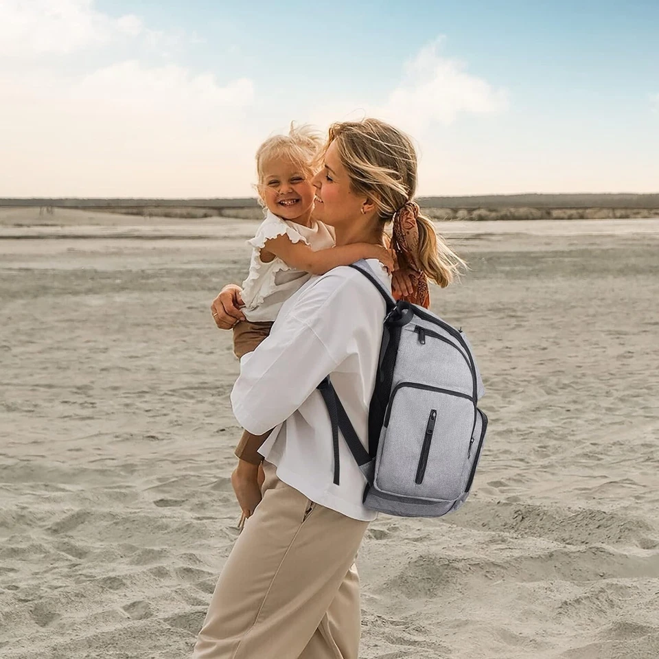 Bebe Mochila Pañalera Panalera Bolso De Pañales para Biberones Viaje Impermeable Foto 4 de 4