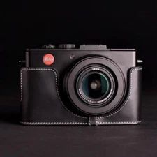 Genuine Real Leather Half Camera Case Bag Cover Handmade for Leica D-LUX6/D-LUX5
