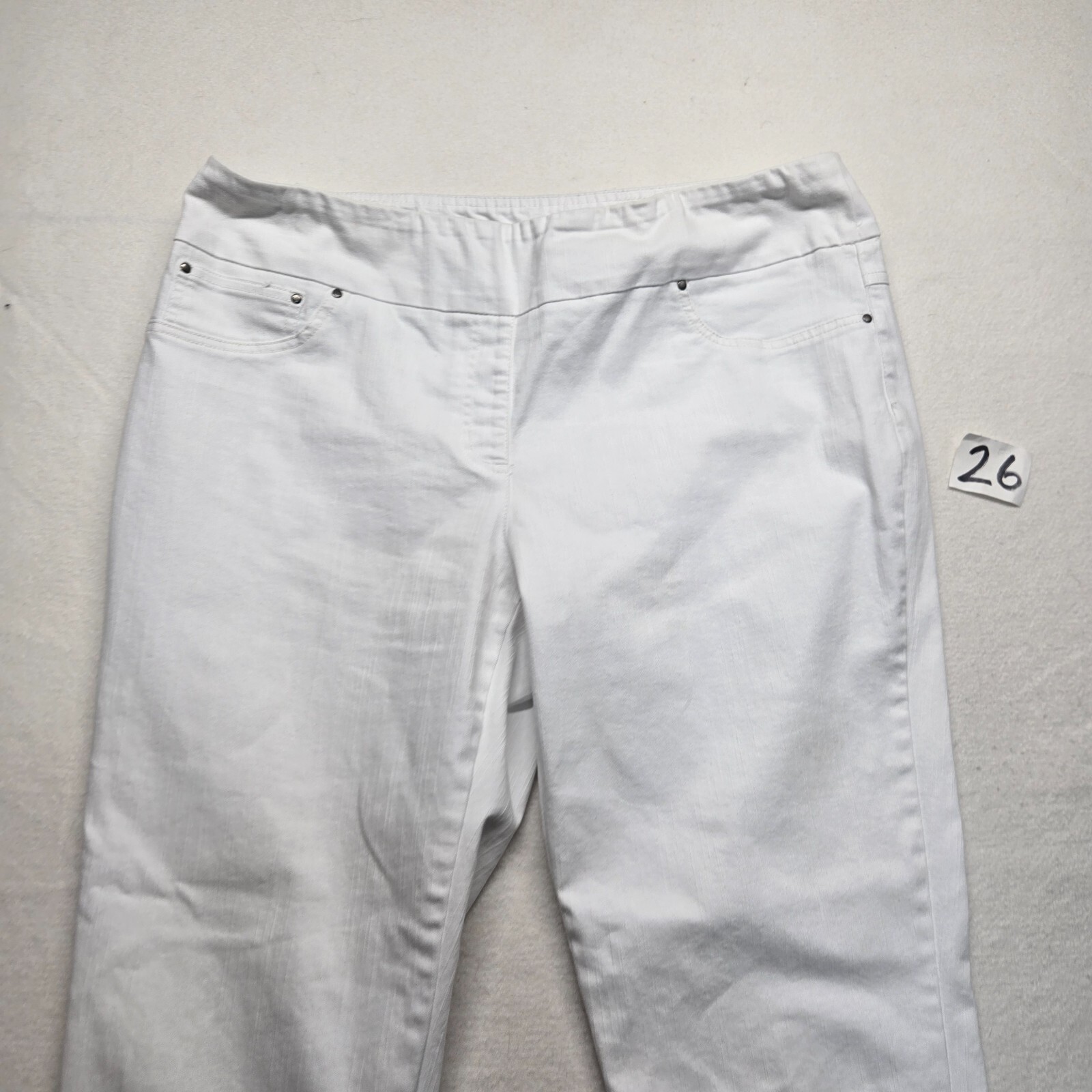 Ruby Rd. Solid White Wide Leg Pants Lightweight A… - image 2