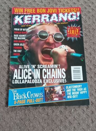 kerrang n°451 juillet 10 1993 corbeaux noirs jeune fille de fer, Alice In Chains, très rare  - Photo 1/1