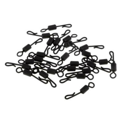 20 Girevoli A Scambio Rapido Quick Change Taglia 8 UK Per Pesca Carpa E Barbel - Set Terminali Resistenti