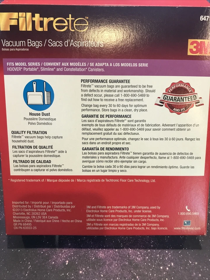 3M Filtrete Eureka MM Micro Allergen Vacuum Bags  Hoover J Bags  - 3 bags/ Box - Image 2 of 2