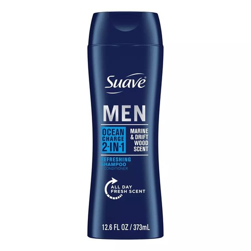 Suave Men 2-in-1 Shampoo & Conditioner, Ocean Charge, 12.6 Oz