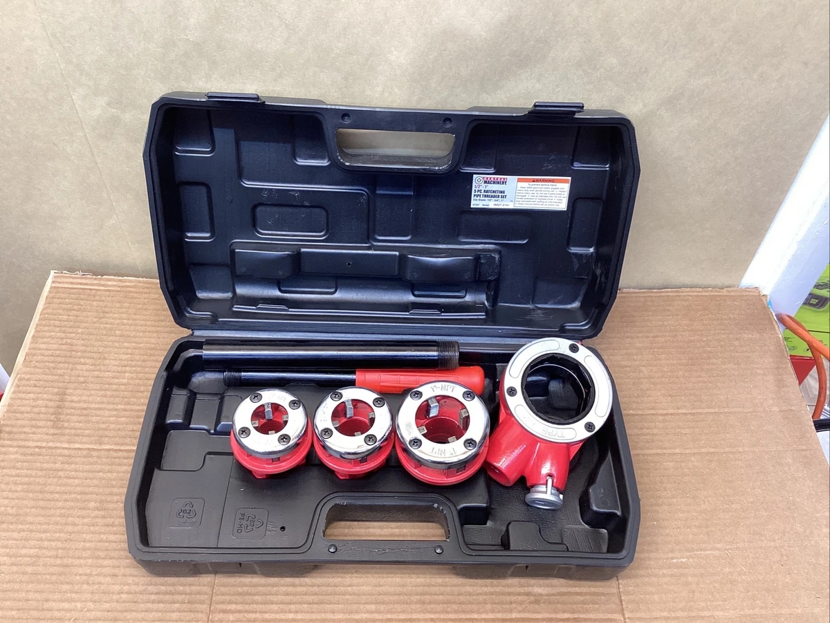 Central Machinery Ratcheting Pipe Threader Set 57257 1 2