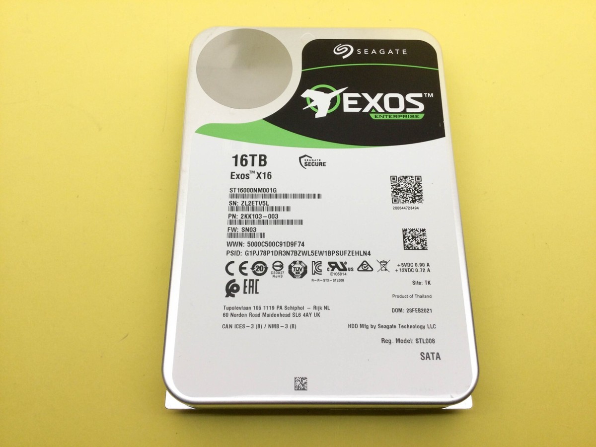 ST16000NM001G SEAGATE EXOS X16 16TB 7.2K SATA-6GBPS 256MB