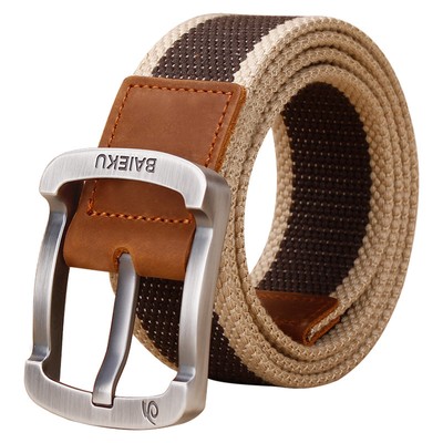 Durable Canvas Belts Mens Belt Stripe 