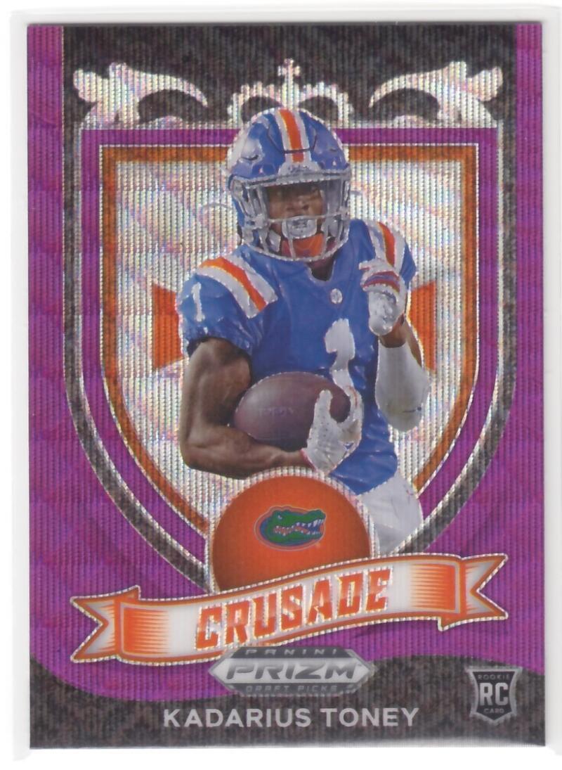 Kadarius Toney 2021 Panini Prizm Draft Picks Prizms Purple Wave RC #176 Crusade