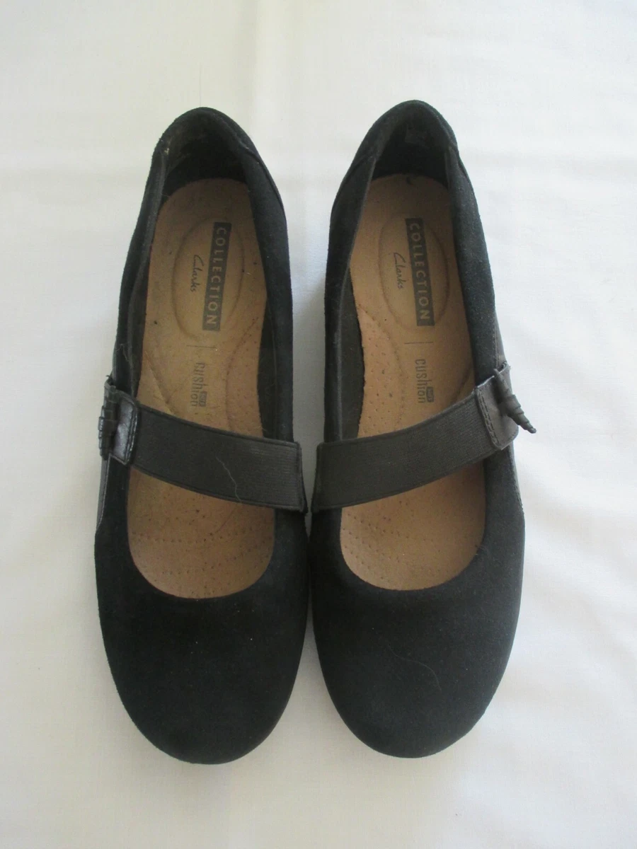 Clarks mary clearance jane shoes black