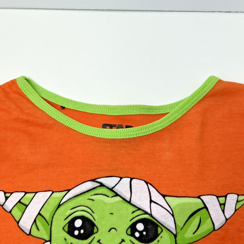 Star Wars Mandalorian Halloween Pajamas Set Kids Size 8 Grogu Sleepwear Disney - Picture 3 of 12