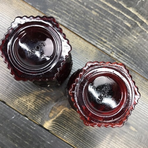 Vtg Avon Cape Cod Ruby Red 2oz Mini Goblets Set Of 2 Barware - Picture 10 of 12