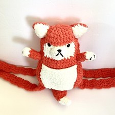 Crochet Fox Backpack Cute Fall Stuffed Animal Bag Autumn Accessories