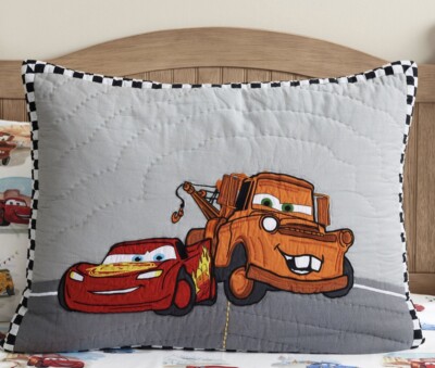 Pottery Barn Disney Pixar Cars Lightning McQueen Quilt Sham