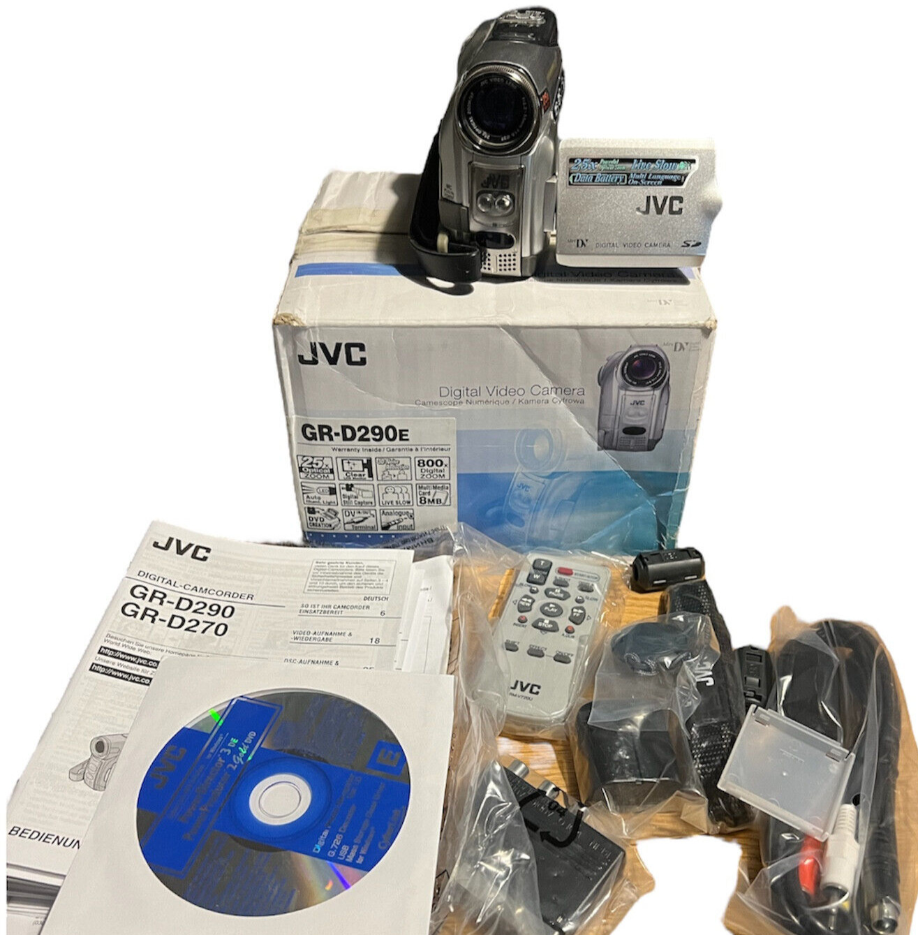 Original packaging JVC GR-D290E MINI DV camera digital camera with train watch