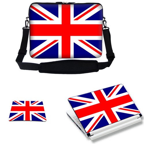 17" 17.3" Laptop Sleeve Bag Case w Shoulder Strap & Matching Skin Mouse Pad 2719 - Bild 1 von 5