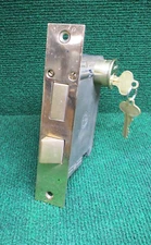 RHC # 1545 1/2 R  READING HARDWARE MORTISE LOCK w/CYLINDER & KEYS  (40453)