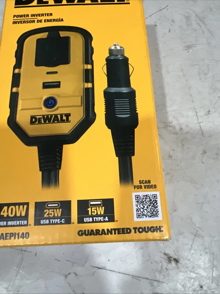 DeWALT DXAEPI140 Power Inverter 12VDC, 120VAC, 140 WATT - Image 3 of 4