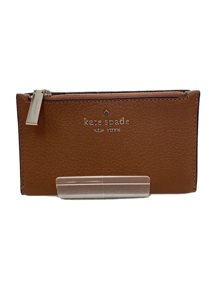 Kate Spade New York Bi-fold Wallet Leather BRW Plain Women's