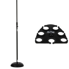 On-Stage MS7201B Round Base Microphone Stand and Multi-Mic Holder