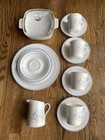 Corelle Corning Country Cornflower Dinnerware Casserole Dish Cups Saucers — photo 2
