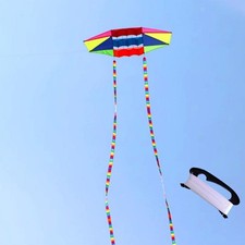 Colorful Kite Toy Kids Outdoor Sports Game Parachute Giant Easy to Fly Single