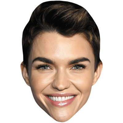 Rubin Rose (Lächeln) Promi Maske, flaches Kartengesicht, Kostüm Maske