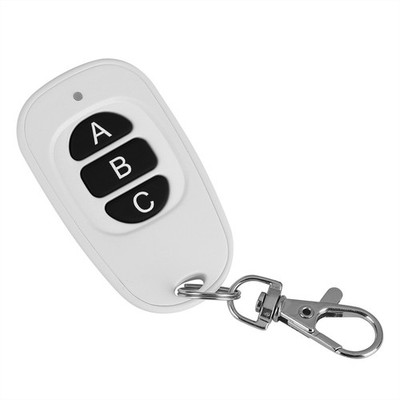 White Wireless Remote Control 1-4 Button Remote Control 433MHz EV1527 (three But