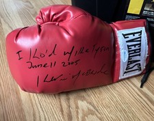 BOXER KEVIN MCBRIDE SIGNED AUTOGRAPHED GLOVE 🥊 ACOA KO MIKE TYSON INSCRIPTION