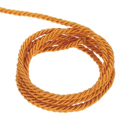 Twisted Cord Trim, 22 Yard 3mm 3-Ply Twine Braided Rope Thread,Orange