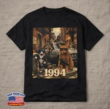 Gangster Cats T-shirt Retro Cat Mafia Streetwear Tee