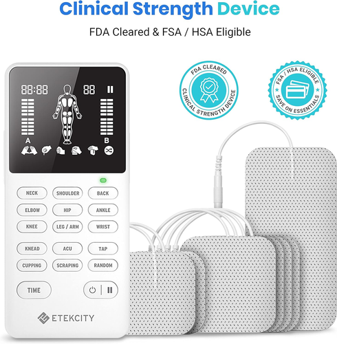 Etekcity 4-Channel Rechargeable TENS Unit,Fsa-Hsa Eligible Muscle Stimulator for - Picture 2 of 12