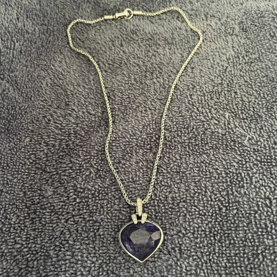 Collar Swarovski Corazón Oceánico Cristal y Tanzanita Colgante Damas 2007 Foto 2 de 4