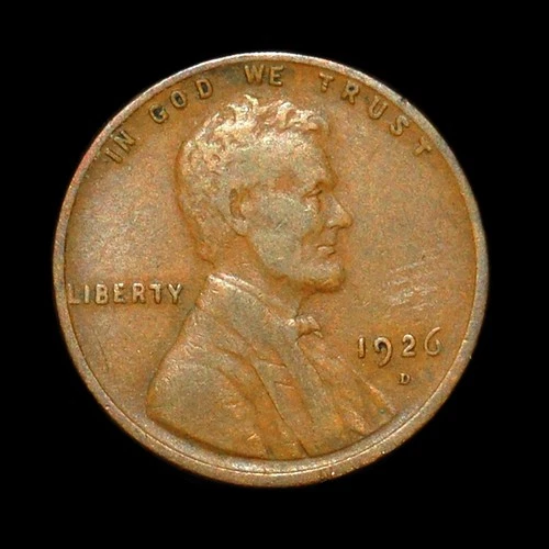 1926-D Lincoln Wheat Cent Fine (F) Coin Solid coin