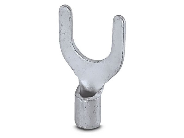 5X 3240146 Kabelschuh: Gabel M6 2,5Mm2 Nicht Isoliert Silber 110°C Phoenix Conta-image