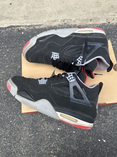 1999 Air Jordan 4 Retro "Bred" - Size 10 136013-001 Cracked Midsole - Bild 4 von 10