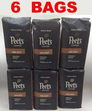 Peet's Coffee French Roast Dark Roast Whole Bean, 6.75 lbs, FEB/2026 ☕6 BAGS☕