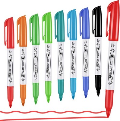 Permanent Markers Assorted Colors 8 Pack Fine Point