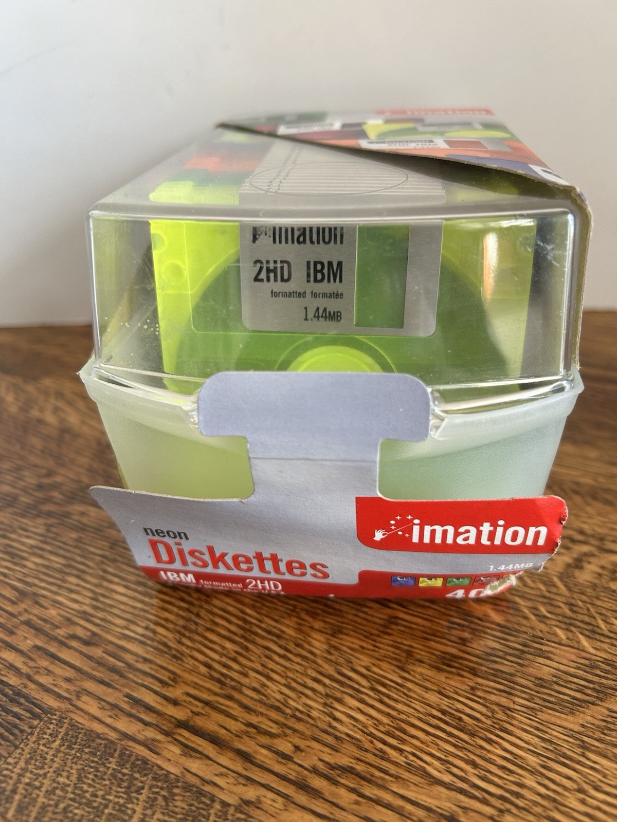 VTG Imation Neon Diskettes 37 Pack IBM 2HD 3.5" Floppy Disks NOB Colors VTG