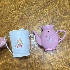 Playskool Winnie the Pooh Pretend Tea Set Pink Teapot & Lidded Cup 1987